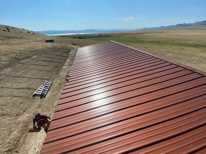 Agricultural Metal Roof — Roofing project by Top Line Construction in Townsend, MT