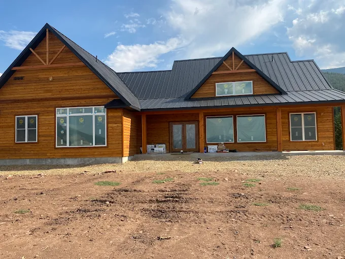 Lodge Rear Elevation — Roofing project by Top Line Construction in Helena, MT
